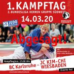 ABSAGE – 1. Kampftag Judo Bundesliga