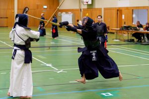Men-ari! Ryusei Aoki vom BCK landet einen Treffer bei der Badischen Kendo-Meisterschaft 2026 in Karlsruhe